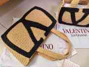 Uubags Valentino Garavani Viva Superstar Medium Shopping Bag In Black Raffia 37x24x9cm - 2