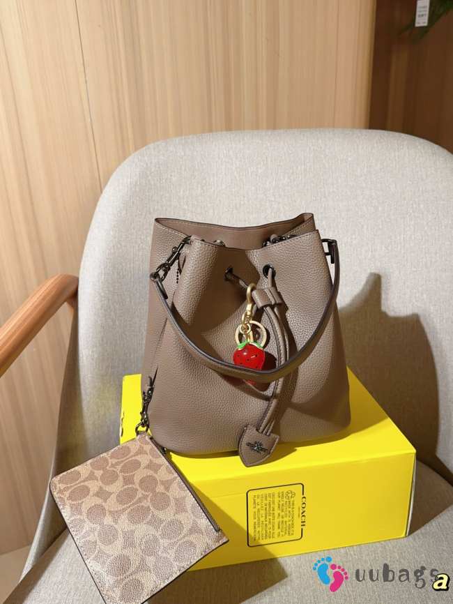Uubags Coach Rowan Bucket Bag In Dark Stone 22x22x14cm - 1