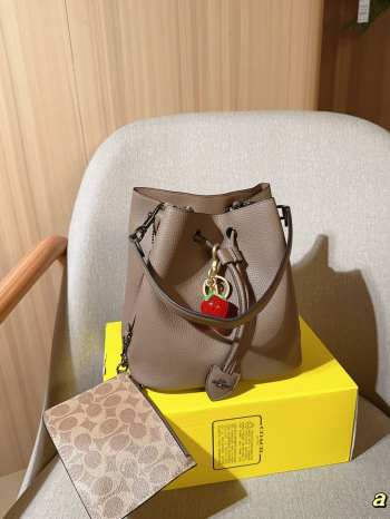 Uubags Coach Rowan Bucket Bag In Dark Stone 22x22x14cm