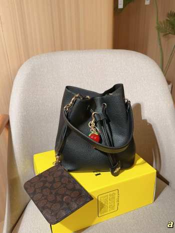 Uubags Coach Rowan Bucket Bag In Black 22x22x14cm