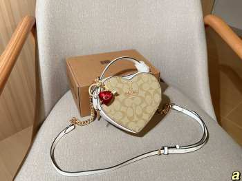 Uubags Coach Heart Crossbody Bag In Signature Canvas 2 18x15cm