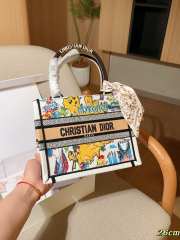 Uubags Christian Dior Book Tote Canvas Bag White 27x22x13cm - 2