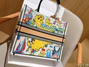 Uubags Christian Dior Book Tote Canvas Large Bag White 42cm - 2