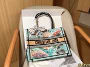 Uubags Christian Dior Book Tote Embroidered Canvas Medium Bag In Blue 36cm - 5