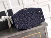 Uubags Chanel 25 Small Bag Wool Tweed & Gold-Tone Metal Blue 30x26x14cm - 6