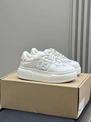 Uubags Fendi Match lace-up sneakers cream leather and mesh platform low-tops white - 1