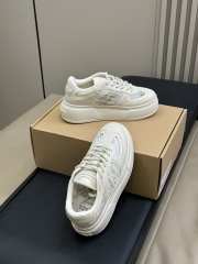 Uubags Fendi Match lace-up sneakers cream leather and mesh platform low-tops white - 6