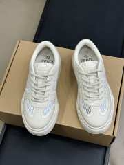 Uubags Fendi Match lace-up sneakers cream leather and mesh platform low-tops white - 5