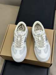 Uubags Fendi Match lace-up sneakers cream leather and mesh platform low-tops grey - 6