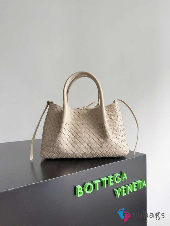 Uubags Bottega Small Veneta Pinacoteca Tote Bag Ecru/Matcha 24x15x12cm - 1