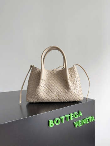 Uubags Bottega Small Veneta Pinacoteca Tote Bag Ecru/Matcha 24x15x12cm