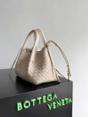 Uubags Bottega Small Veneta Pinacoteca Tote Bag Ecru/Matcha 24x15x12cm - 6