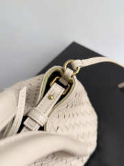 Uubags Bottega Small Veneta Pinacoteca Tote Bag Ecru/Matcha 24x15x12cm - 5