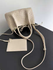 Uubags Bottega Small Veneta Pinacoteca Tote Bag Ecru/Matcha 24x15x12cm - 2