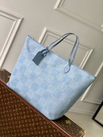 Uubags Louis Vuitton N00198 Nevereverfull Tote Bag Denim Blue 60x38x23cm