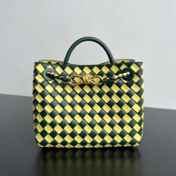 Uubags Bottega Veneta Small Andiamo Bag Emerald green /Sherbert 25x20x10cm