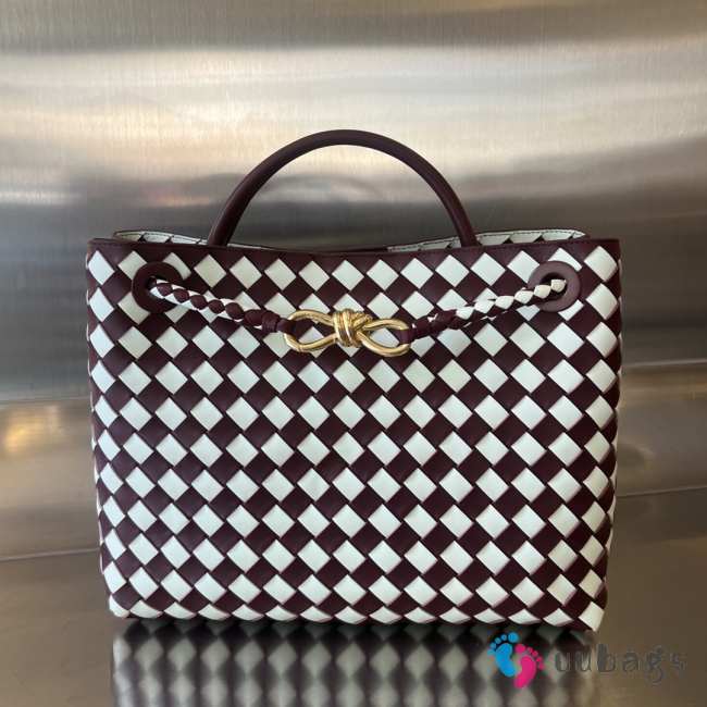 Uubags Bottega Veneta Small Andiamo Bag Burgundy 25x20x10cm - 1