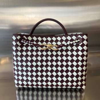 Uubags Bottega Veneta Small Andiamo Bag Burgundy 25x20x10cm