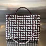 Uubags Bottega Veneta Small Andiamo Bag Burgundy 25x20x10cm - 2