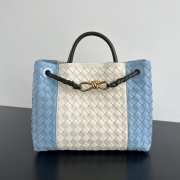 Uubags Bottega Veneta Small Andiamo Bag Blue/White 25x20x10cm - 1