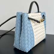 Uubags Bottega Veneta Small Andiamo Bag Blue/White 25x20x10cm - 6