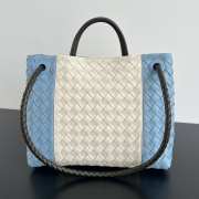 Uubags Bottega Veneta Small Andiamo Bag Blue/White 25x20x10cm - 3