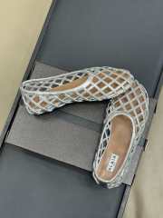 Uubags Alaia Grege Cage Ballet Flats In Silver Patent Calfskin  - 6