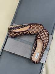 Uubags Alaia Grege Cage Ballet Flats In Burgundy Patent Calfskin - 3