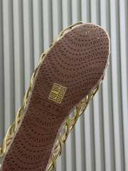 Uubags Alaia Grege Cage Ballet Flats In Gold Patent Calfskin - 4