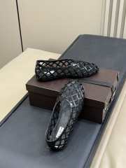 Uubags Alaia Grege Cage Ballet Flats In Black Patent Calfskin - 2