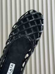Uubags Alaia Grege Cage Ballet Flats In Black Patent Calfskin - 3