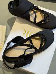 Uubags Dior Shade Ballet Flat Black Satin and Elastic Straps - 5