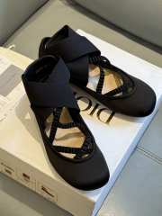 Uubags Dior Shade Ballet Flat Black Satin and Elastic Straps - 4
