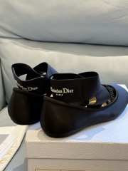 Uubags Dior Shade Ballet Flat Black Satin and Elastic Straps - 3