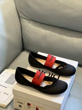 Uubags Dior ballet flat in black/red