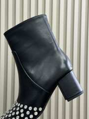 Uubags Alaia Low Boots In Strass Calfskin In Black 6cm - 4