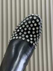 Uubags Alaia Low Boots In Strass Calfskin In Black 6cm - 2