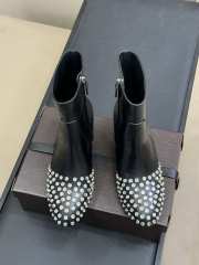 Uubags Alaia Low Boots In Strass Calfskin In Black 6cm - 3