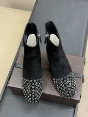 Uubags Alaia Low Boots In Strass Suede In Black 6cm - 5