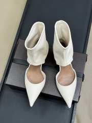 Uubags Alaia low boots in stretch goatskin leather white 5.5cm - 4