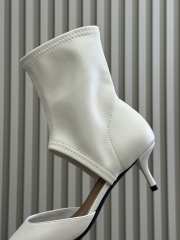 Uubags Alaia low boots in stretch goatskin leather white 5.5cm - 2