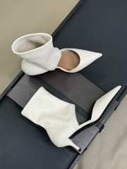 Uubags Alaia low boots in stretch goatskin leather white 5.5cm - 3