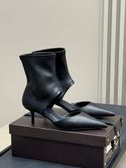 Uubags Alaia low boots in stretch goatskin leather black 5.5cm - 1