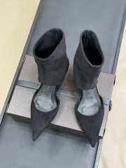 Uubags Alaia low boots in stretch suede goatskin leather black 5.5cm - 6