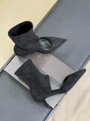 Uubags Alaia low boots in stretch suede goatskin leather black 5.5cm - 3
