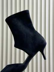 Uubags Alaia low boots in stretch suede goatskin leather black 5.5cm - 2