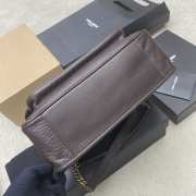 Uubags YSL Niki bag in grained lambskin dark brown 28x20x8.5cm - 2