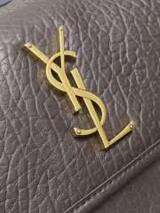 Uubags YSL Niki bag in grained lambskin dark brown 28x20x8.5cm - 5