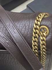 Uubags YSL Niki bag in grained lambskin dark brown 28x20x8.5cm - 6