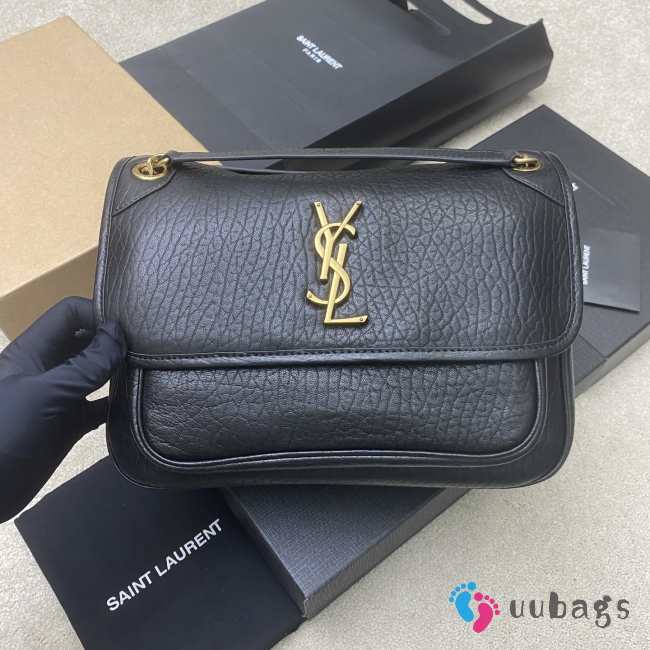 Uubags YSL Niki bag in grained lambskin black 28x20x8.5cm - 1